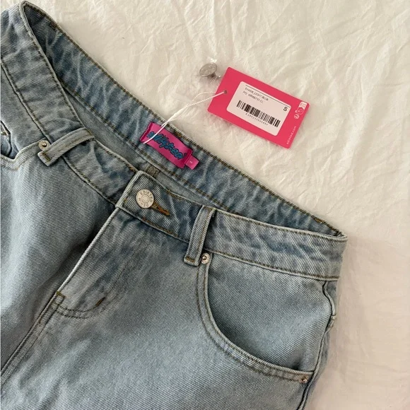 Light Blue Denim Mini Skirt Edikted - Picture 2 of 5